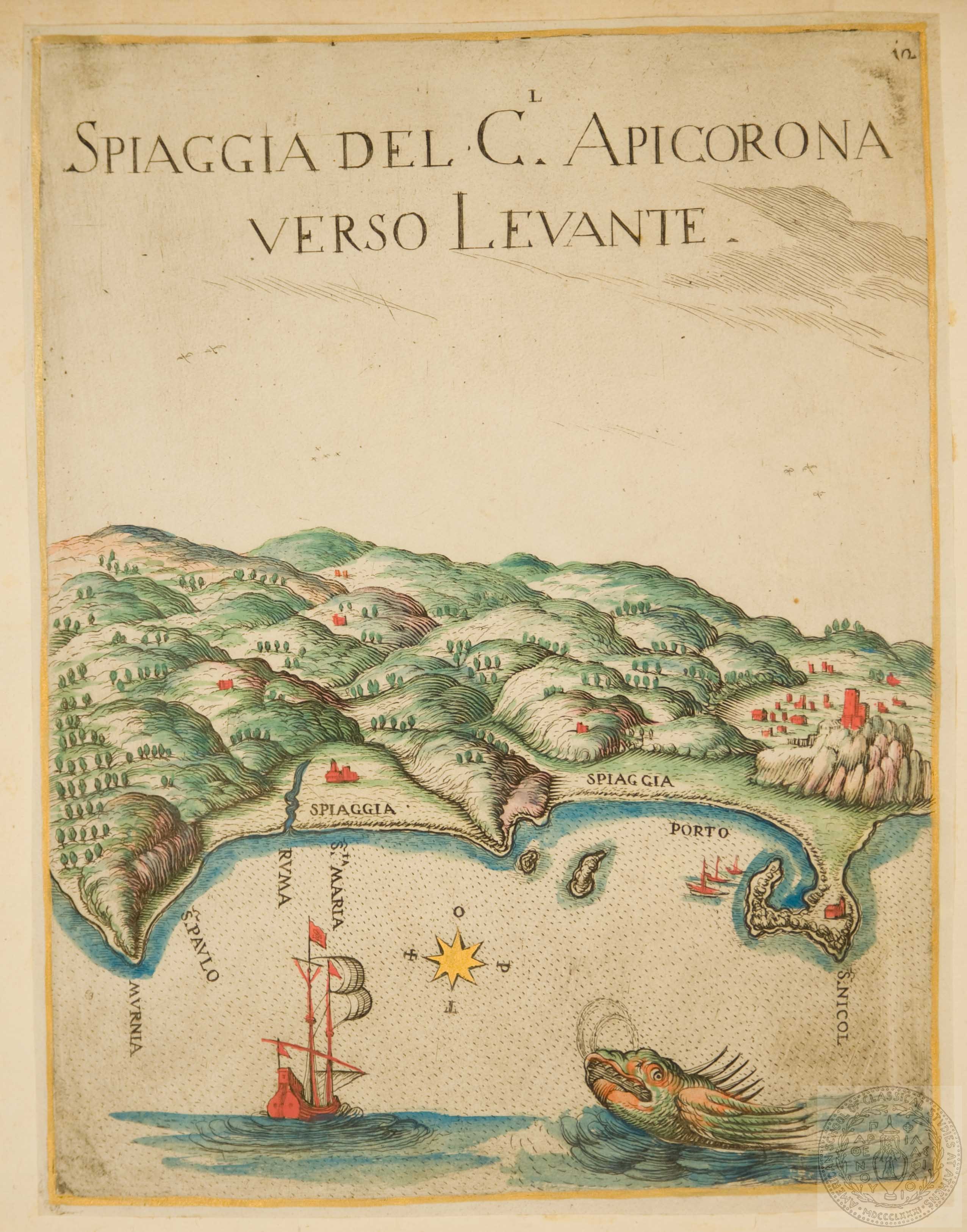 Spiaggia del castel Apicorona verso levante